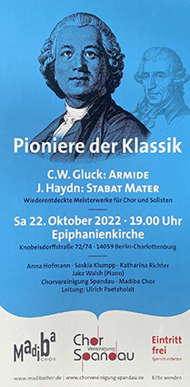 Gemeinsames Konzert der Chorvereinigung Spandau und des Madiba Chors: Pioniere der Klassik
